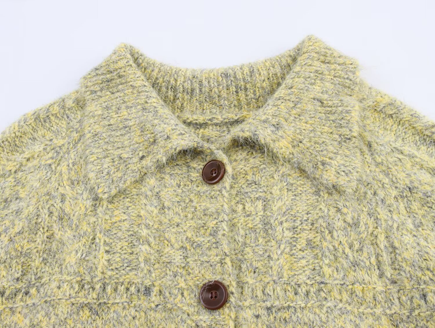 Oversized Button Front Flower Print Long Sleeve Sweater