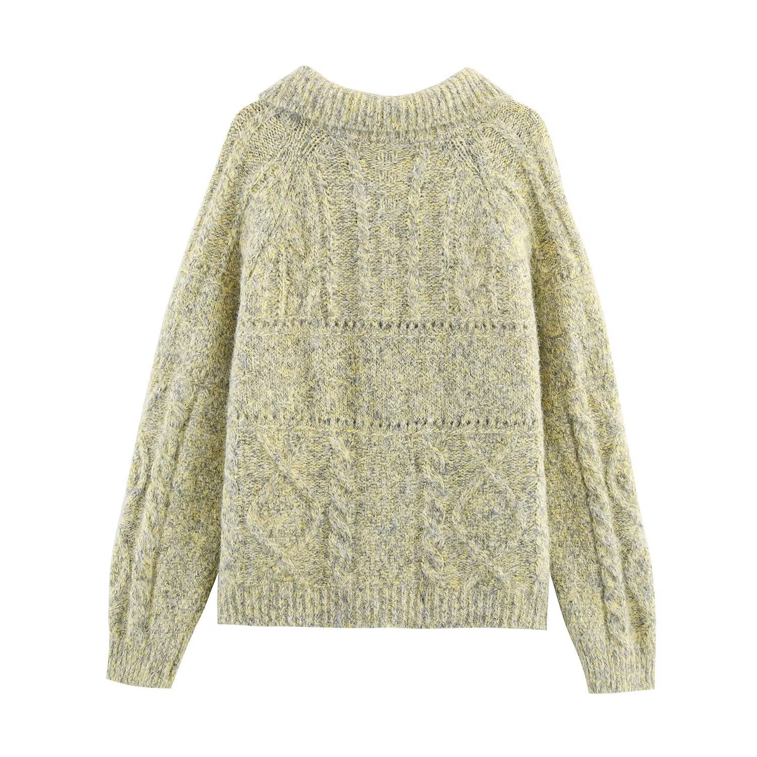 Oversized Button Front Flower Print Long Sleeve Sweater