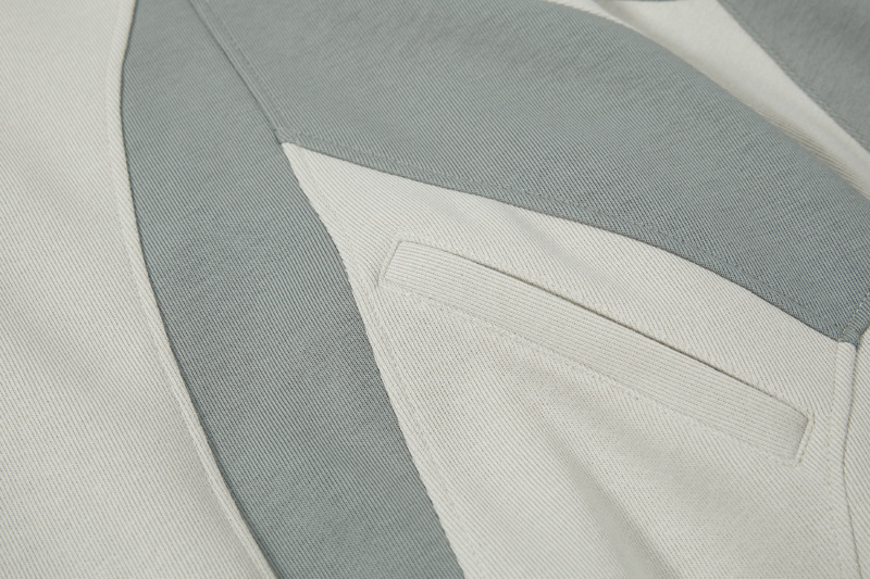 Oversized Cotton Contrast Panel Hoodie