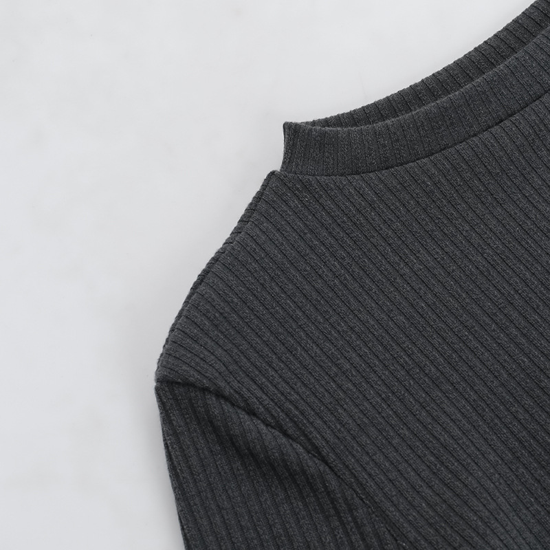 Round Neck Bodycon Full Sleeve High Waist Dress