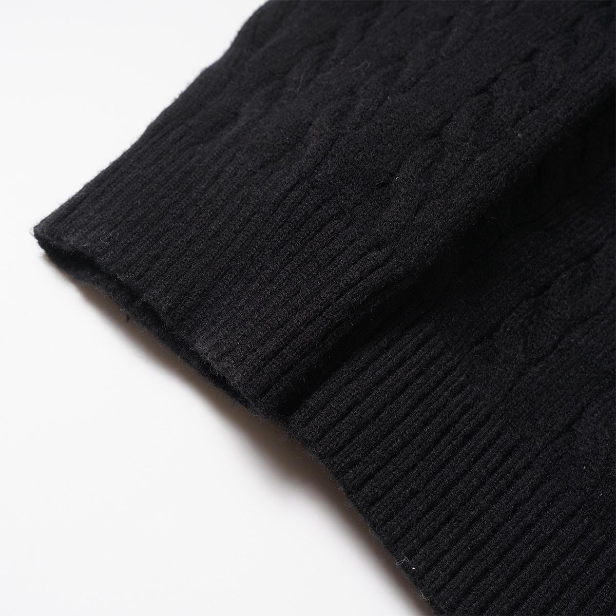 Retro Cotton Blend Zip Front Sweater