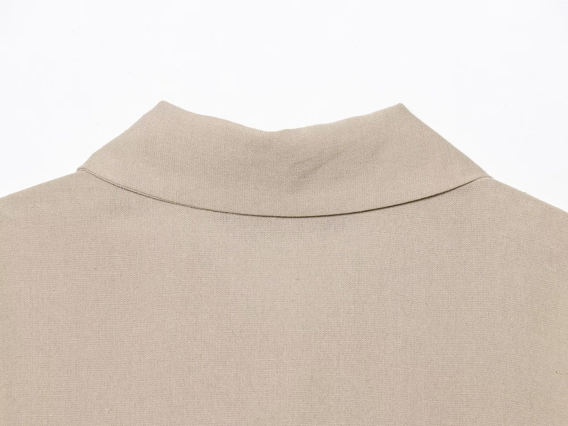 Women's Dress with Belt Mini Dress Sleeveless Turn-down Collar Elegant Fitted Short Skirt