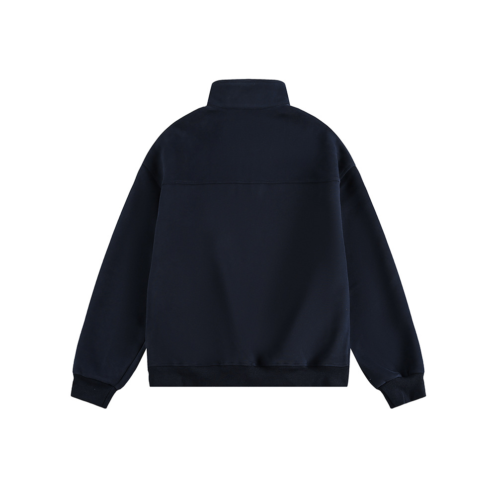 American Trend Partial Zipper Long Sleeve Sweatshirt