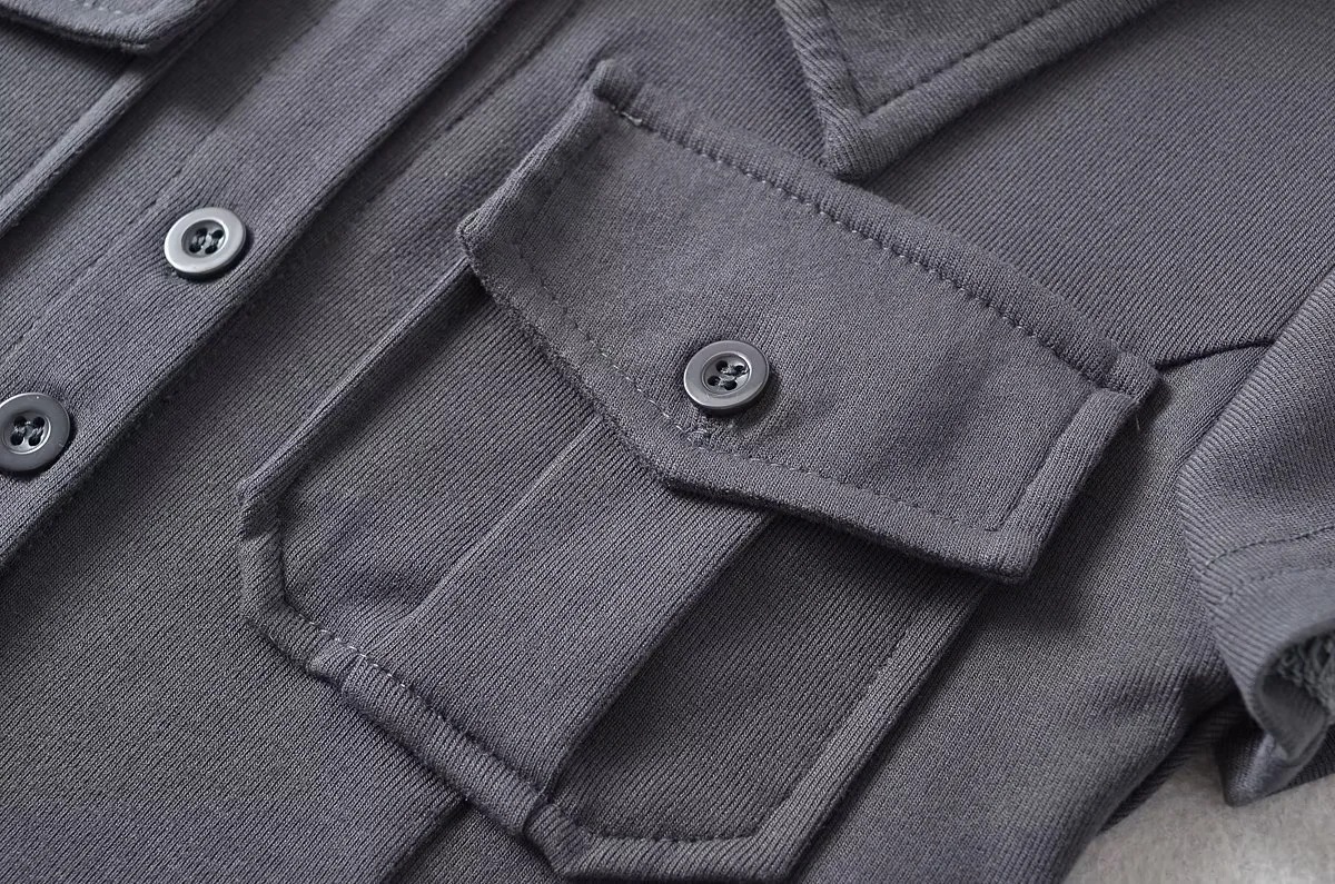 Ladies Half Sleeve Notch Collar Cardigan Tee