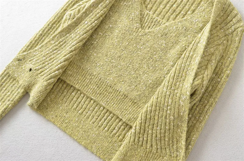 Plain Fall Polyester Fitted Layered Cardigan Vest Duo
