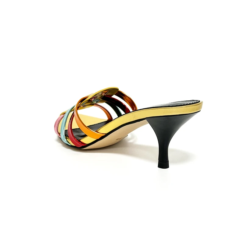 Summer New Women's High Heels Plus Size 35-44 Elegant Party Shoes Wedding Shoes Pointed Open Toe Sexy Women's Slippers