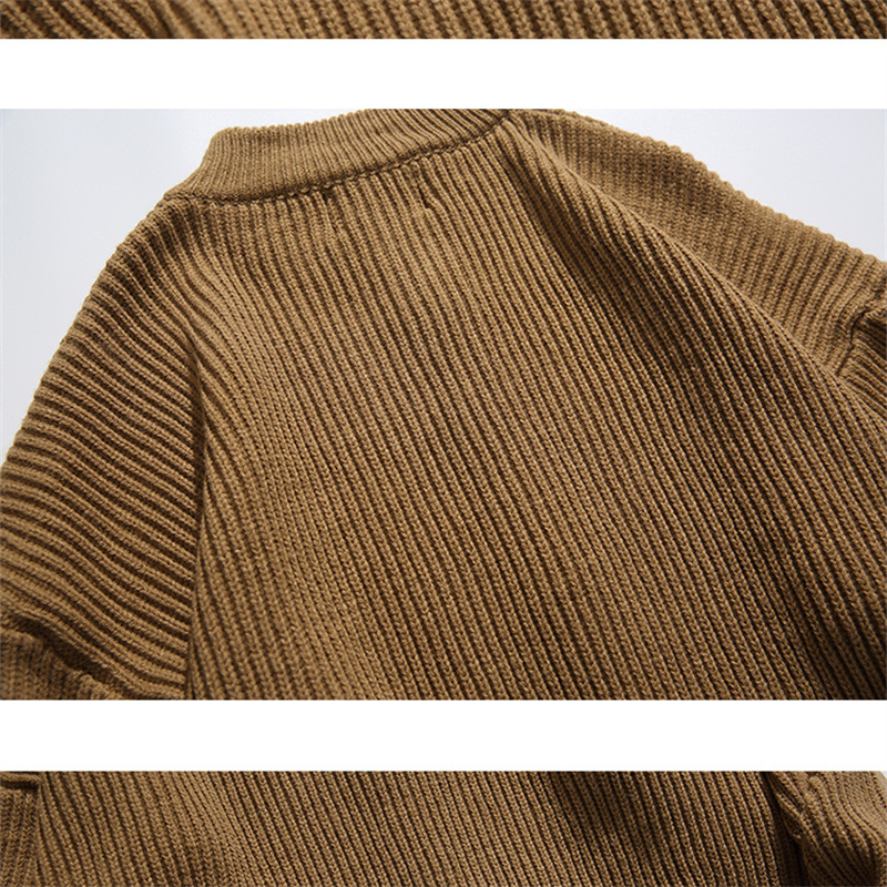 Japanese Workwear Plain Zip Front Cardigan