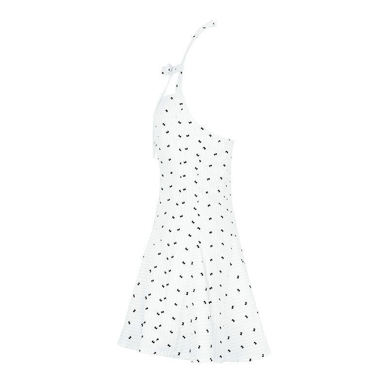 Tube Cinched Flared Mini Dress