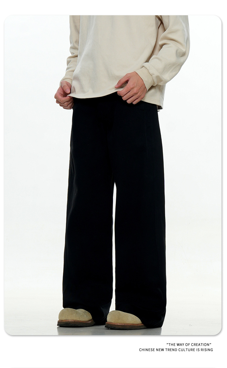 Straight Casual Jeans for Men and Women Cleanfit Trendy Loose Slim Pure Cotton Long Pants