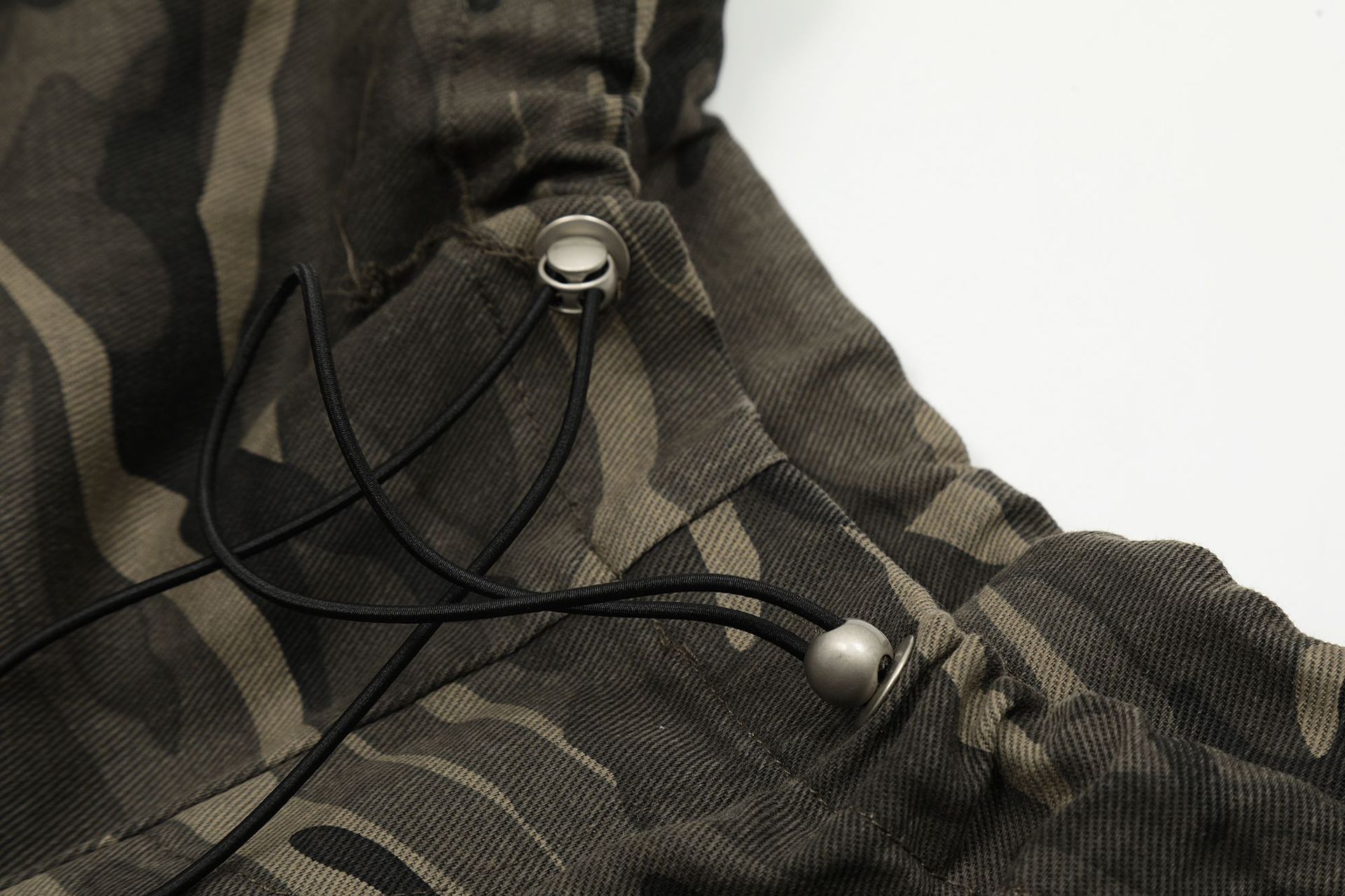 Loose Drawstring with Large Pockete Draped Layered Casual Long Trousers