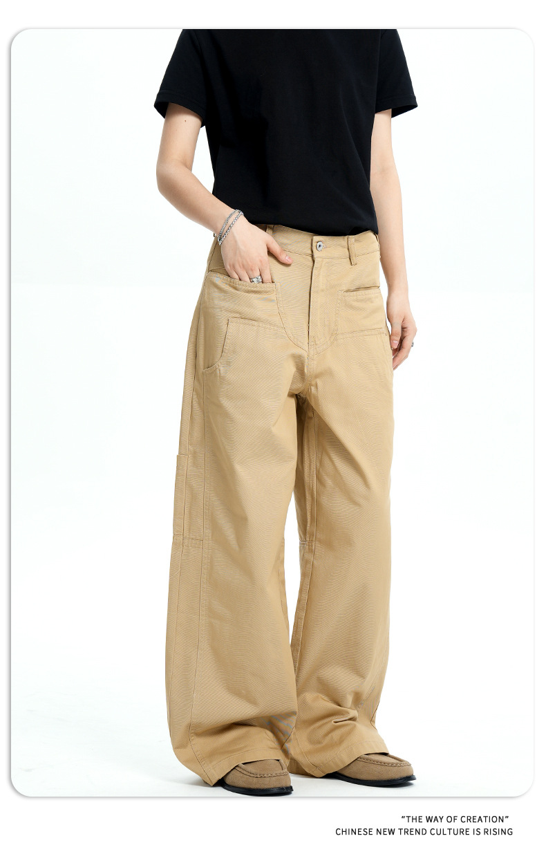 Straight Casual Pants for Men and Women, Simple Cleanfit 3D Trendy Slim Fit Commuting Loose Long Pants