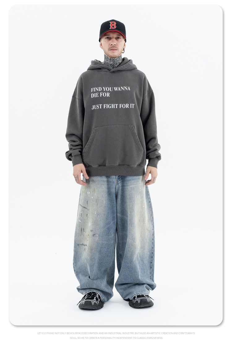 Streetwear Loose Alphabet Cotton Hoodie
