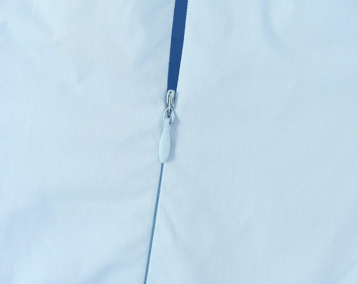 Blue neck tie long dress for women