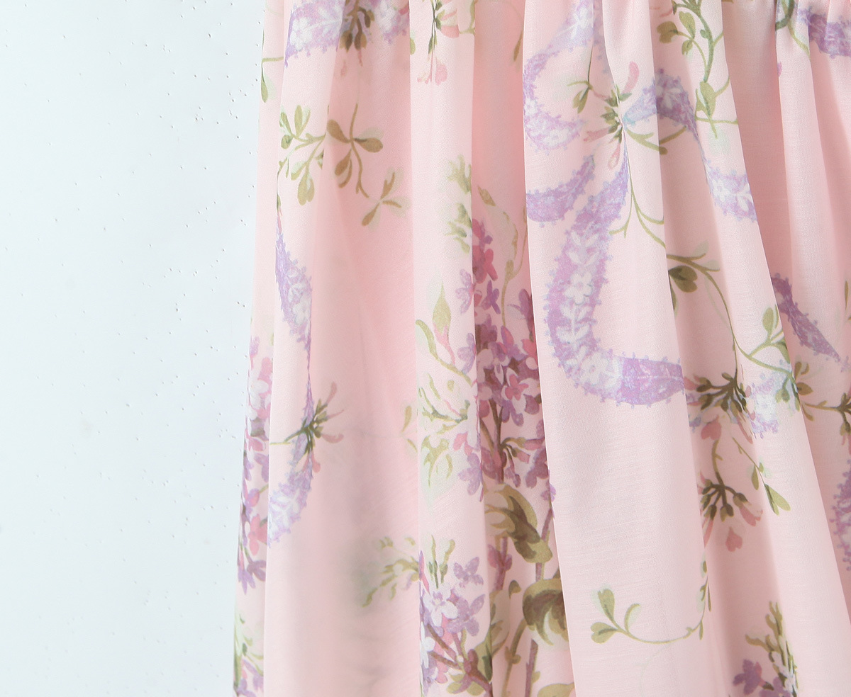 Sleeveless Botanical Print Halter Backless Side Slit Dress