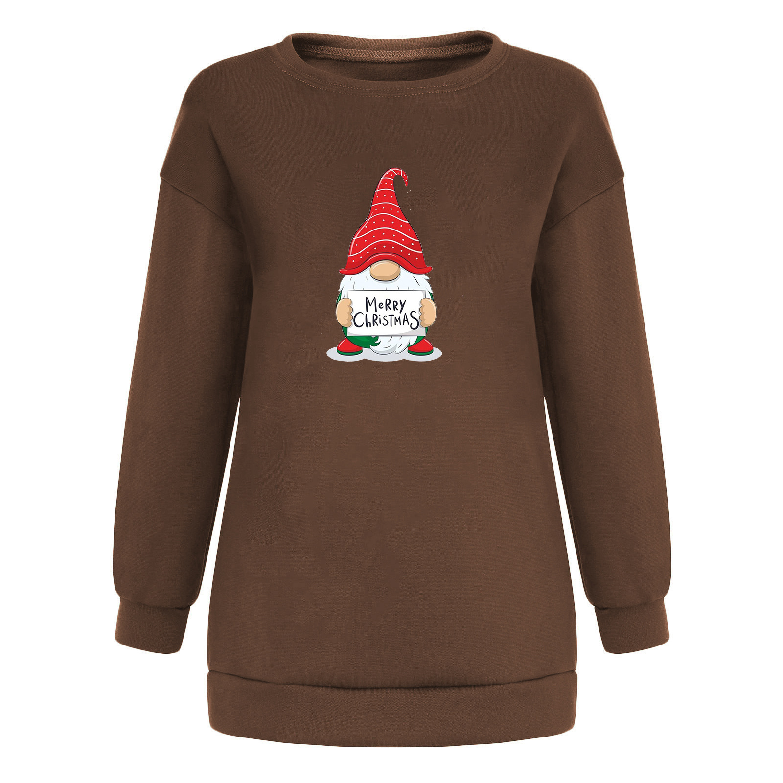 Ladies Japanese Korean Cotton Bardot Christmas Graphic Hoody