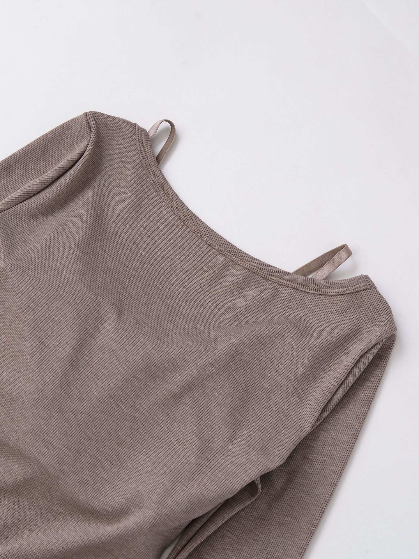 Polyester Spandex Full Sleeve Overlay Round Neck Tee