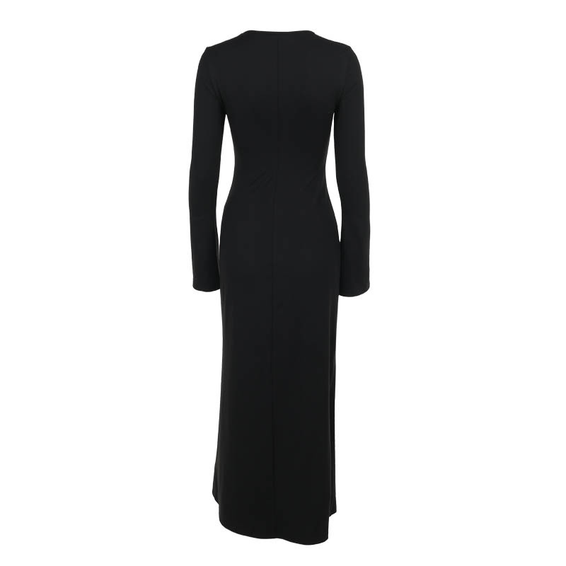 Split A-Line Full Sleeve Shirt Neck Dress