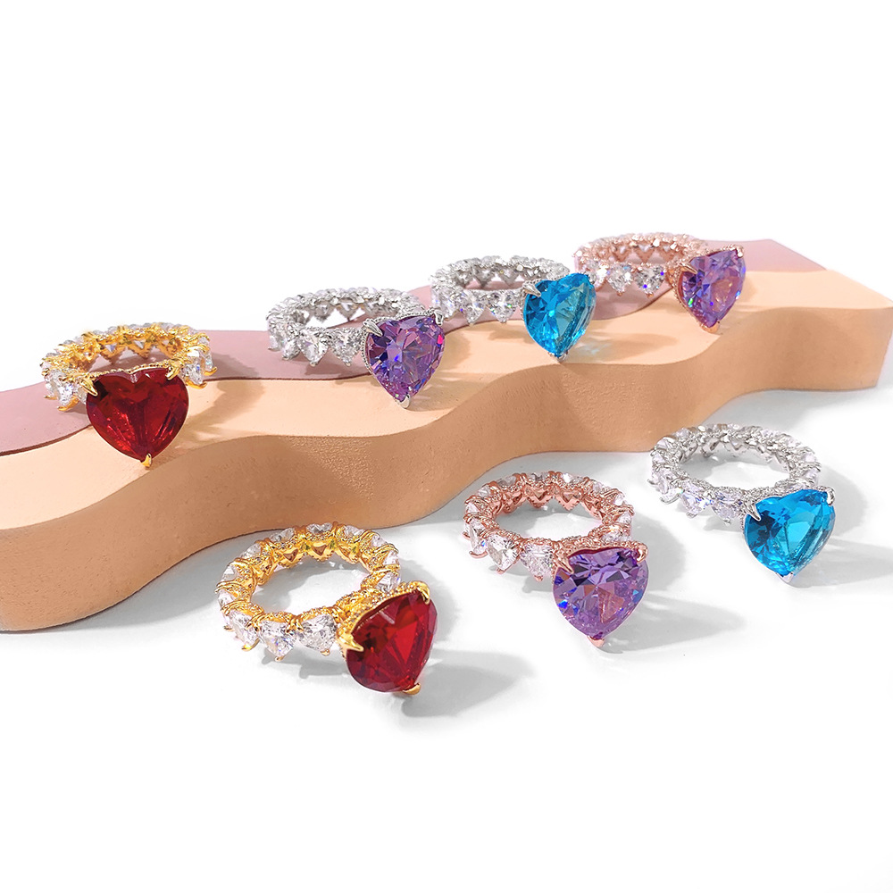 Sparkling Sweetheart Crystal Copper Ring