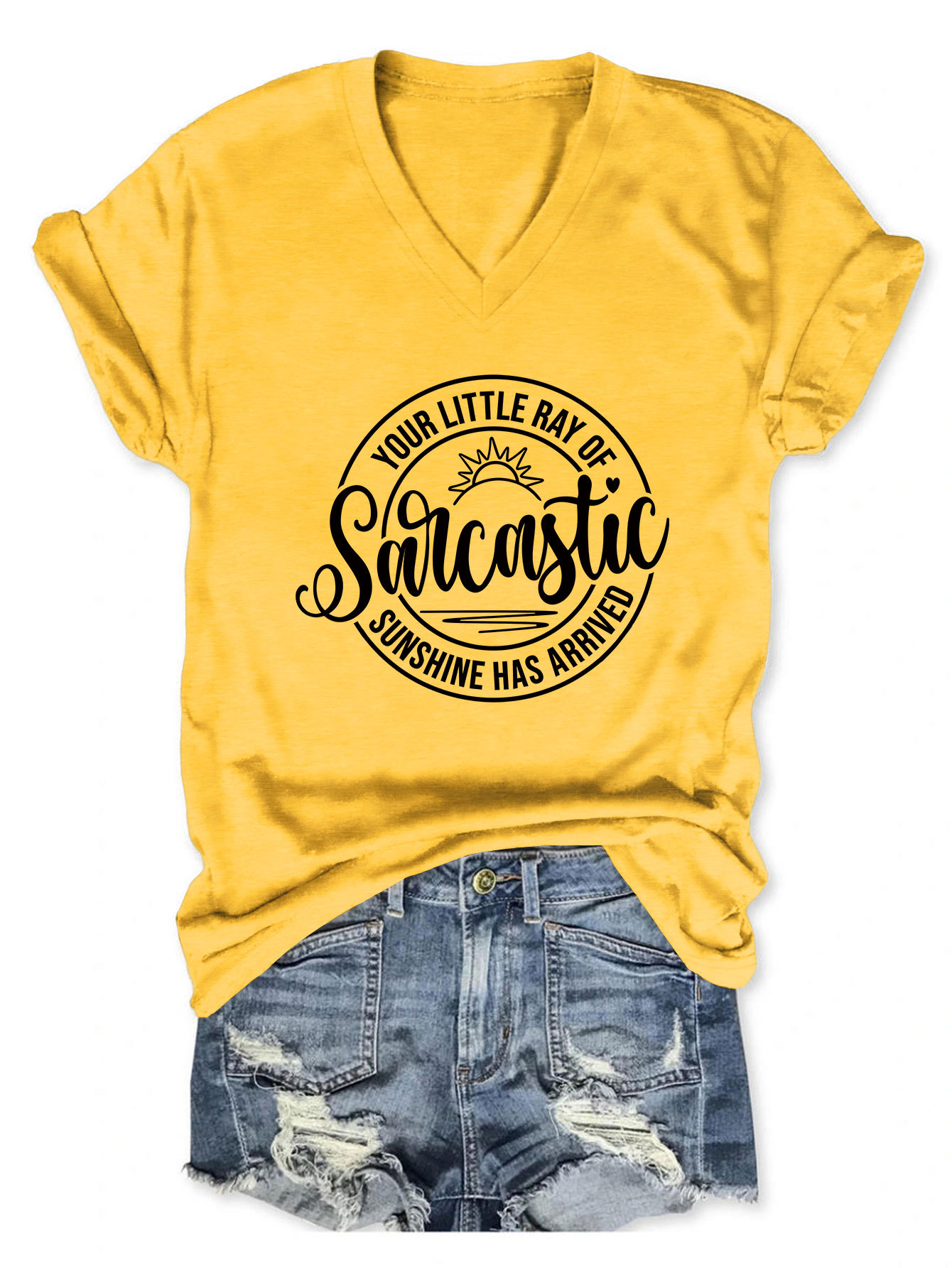 Sassy Geometric Print Round Neck T-Shirt