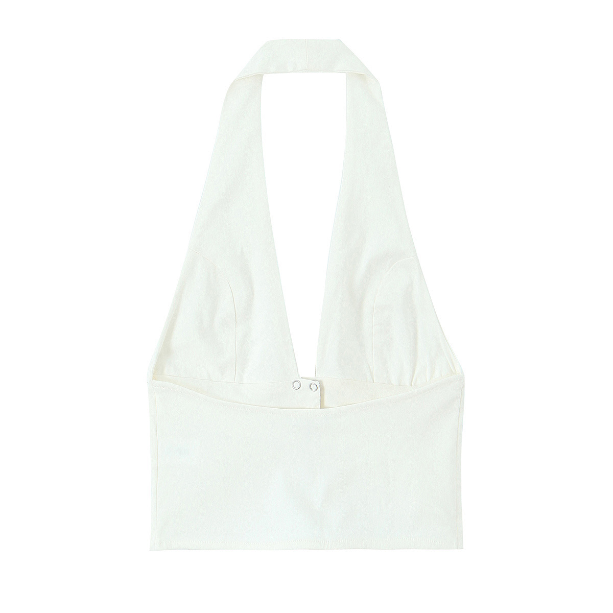 Plain Halter Open Back Sleeveless Tee