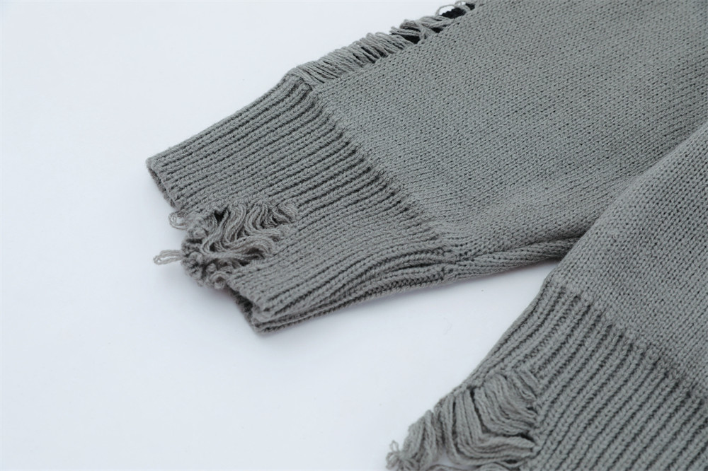 Streetwear Oversized Jacquard Sweater