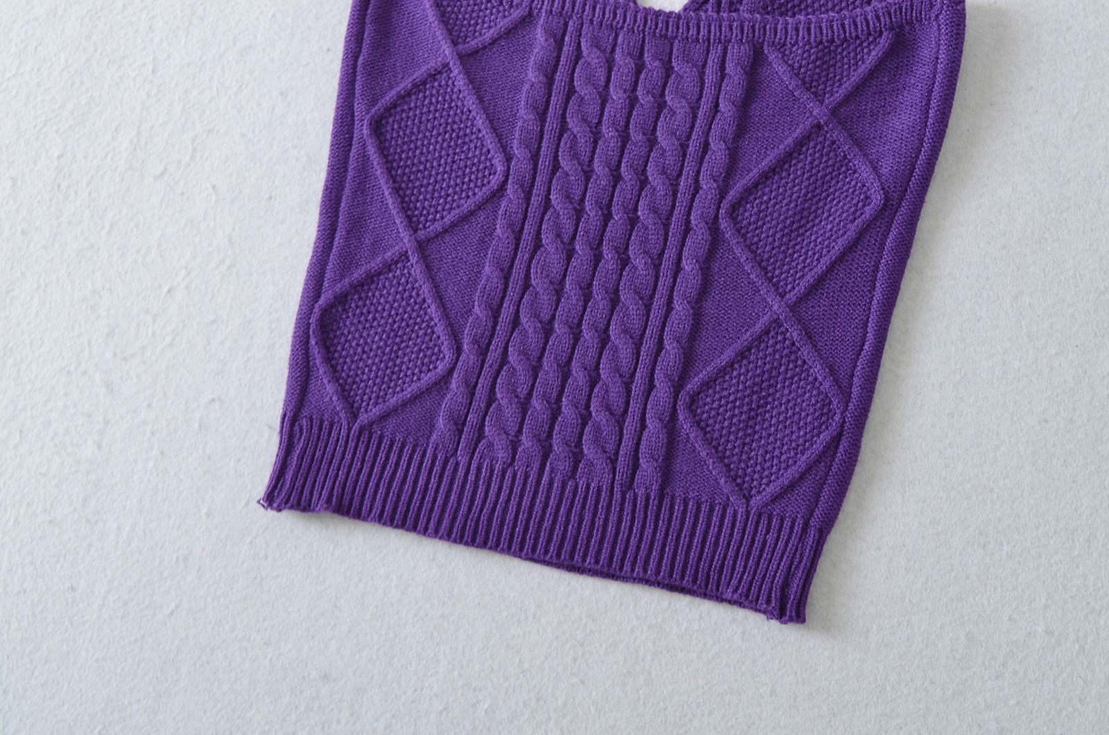 Hollow-out Knit Halter Strapless Camisole