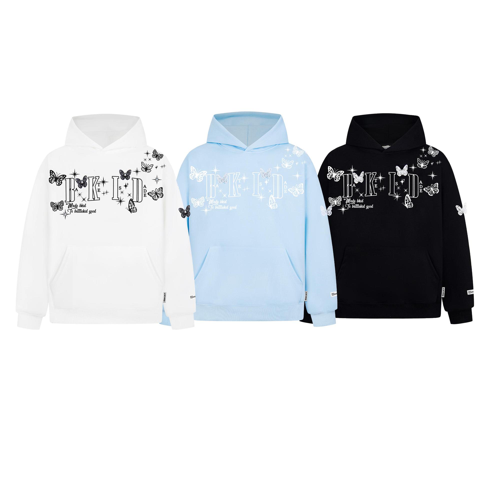 Cotton Swallowtail Embellished Hoodie