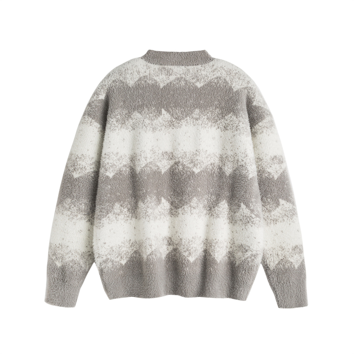Unisex Japanese Workwear Relaxed Ombre Stripe Cardigan