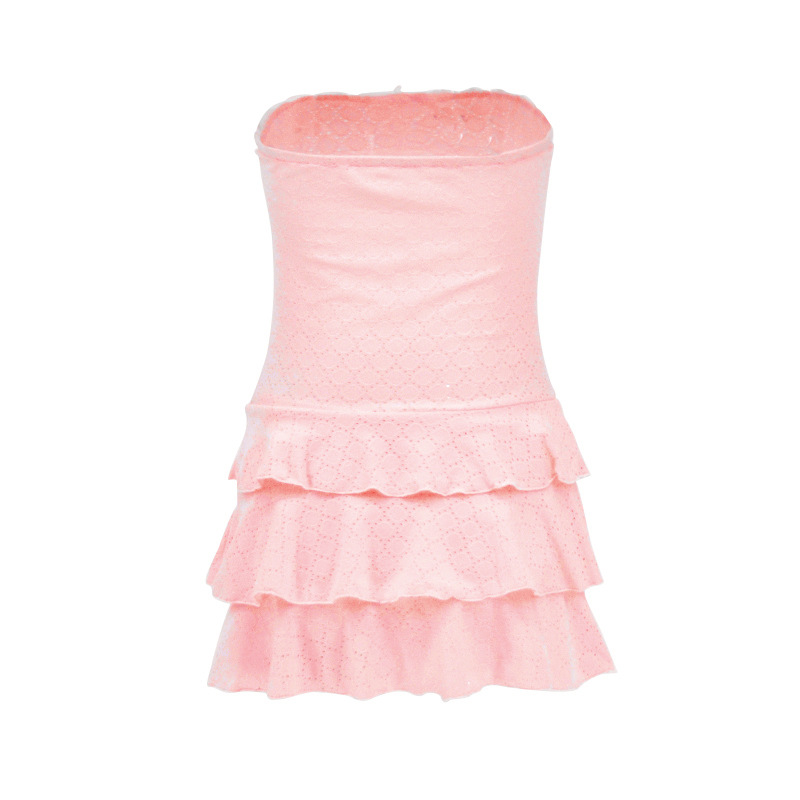 Ladies One-Shoulder Tiered Short Skirt