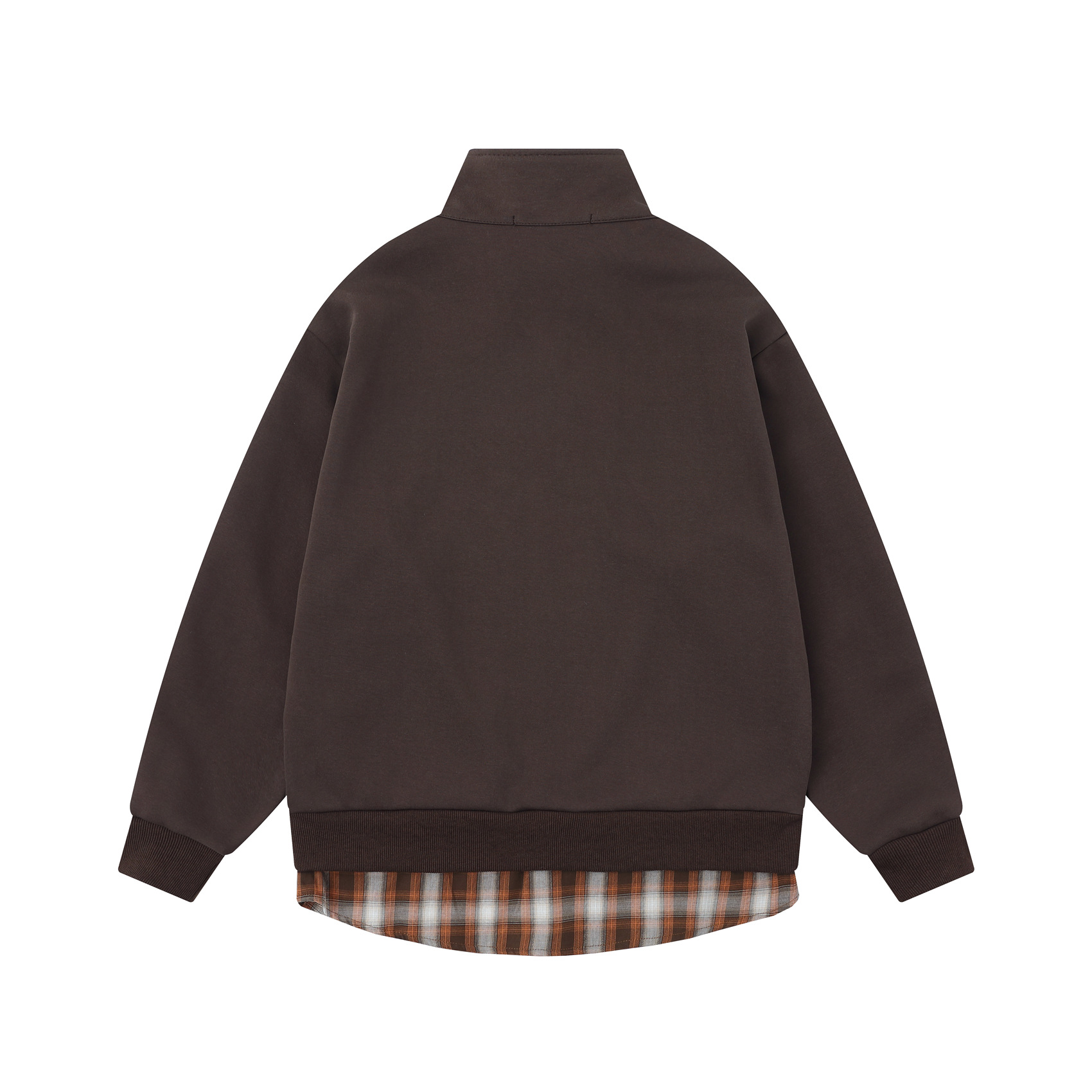 Cotton Retro Graphic Mock Neck Relaxed Sweatshirt