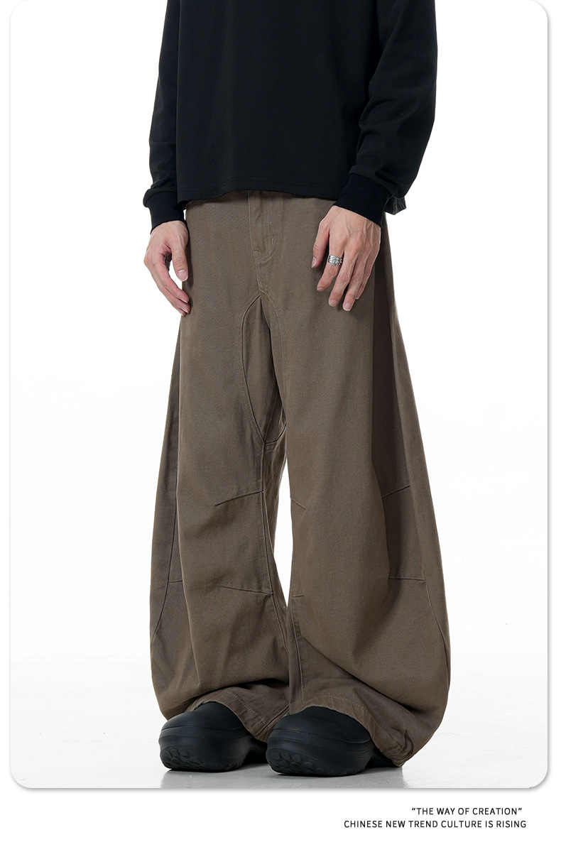 Slimming Simple Workwear Wide-Leg Three-Dimensional Casual Long Pants