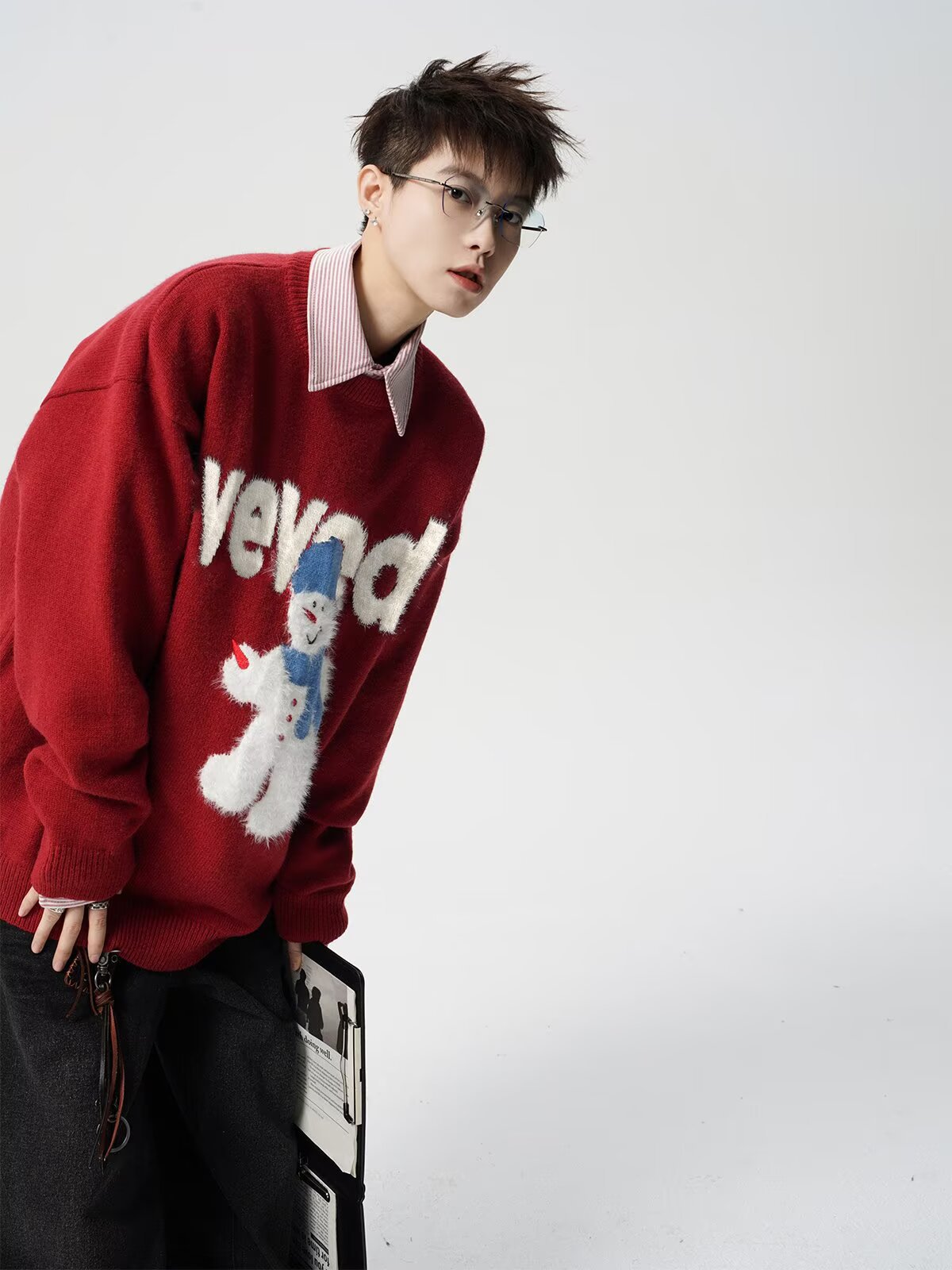 Holiday Frosty Alphabet Jacquard Sweater