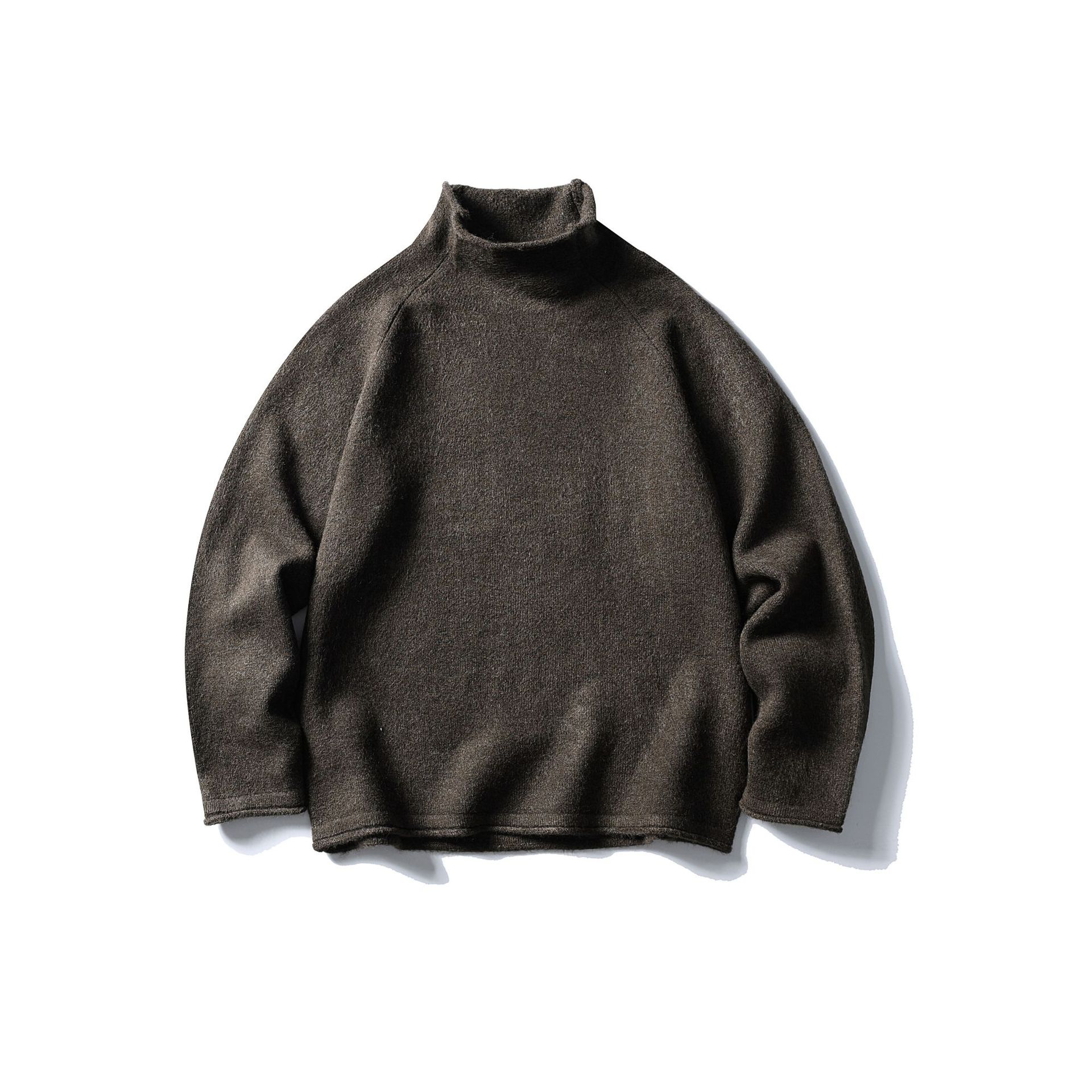 Turtleneck Polyester Blend Sweater For Men