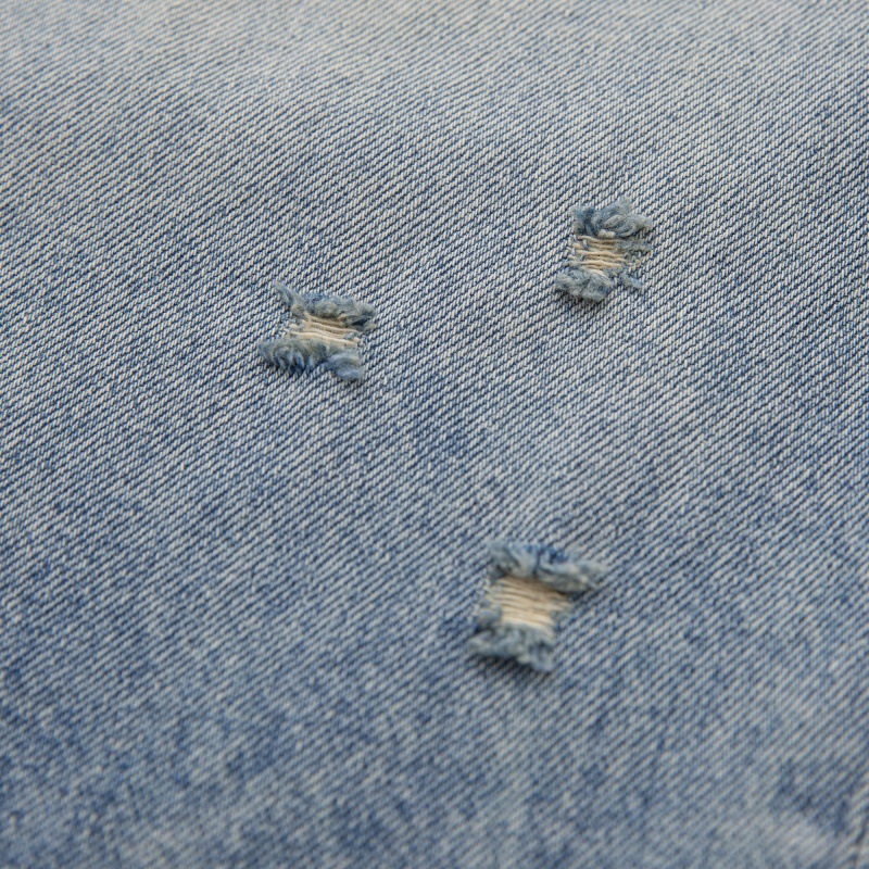 Heavy Washed Fleece Distressed Loose Casual Jeans Men