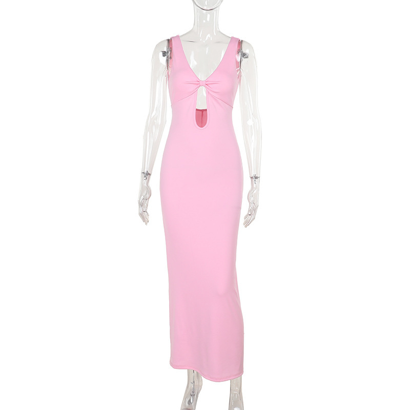 Bodycon Cutout V-Neck High Waist Dress