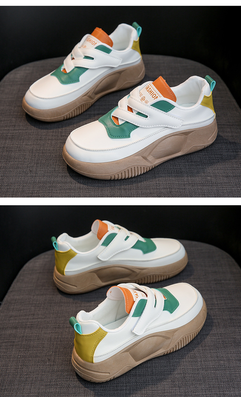 Little White Shoes Women's Spring New Korean Edition Female Students Thick Sole Velcro Board Shoes Casual Women's Shoes