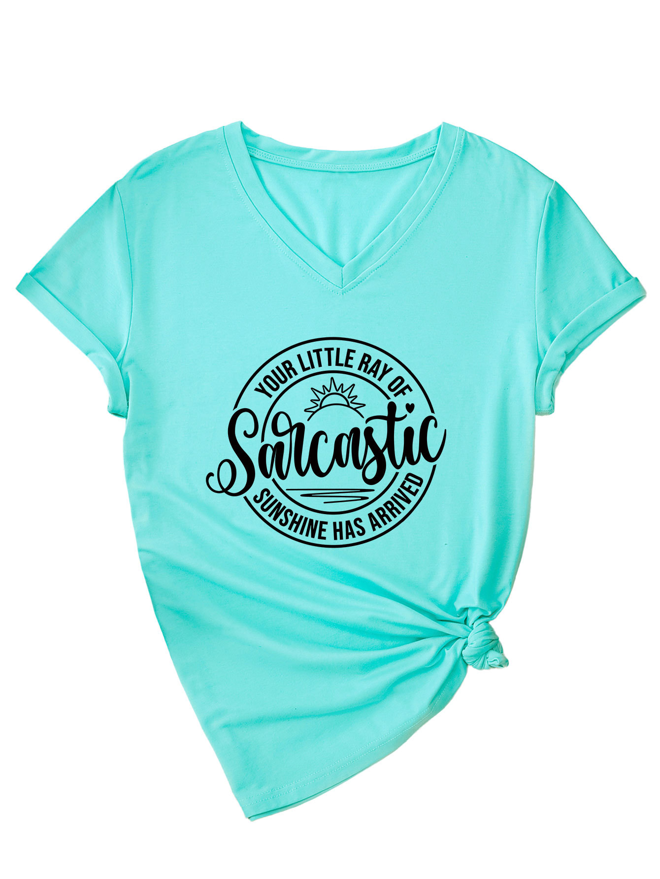 Sassy Geometric Print Round Neck T-Shirt