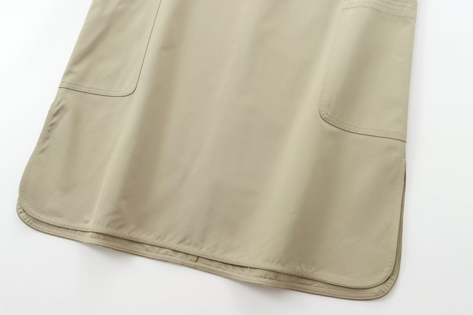 Elegant and Simple Shirt Dress with Waistband for Women