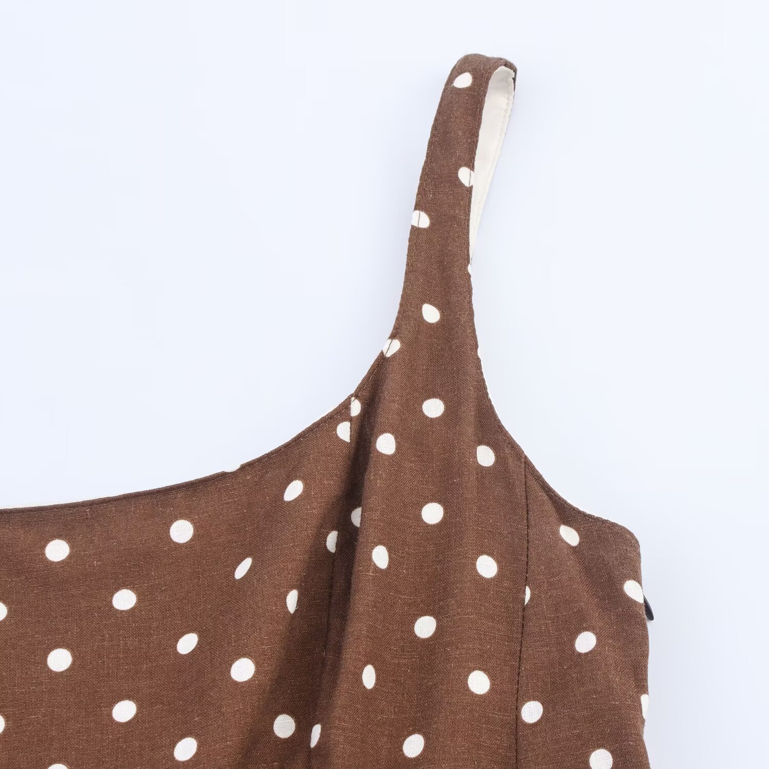 Women's Clothing Polka Dot Sleeveless Midi Dress
