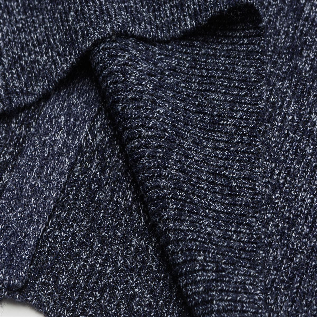 Oversized Japanese Workwear Jacquard Zip Front Sweater