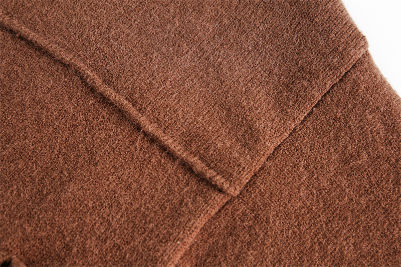 Japanese Workwear Plain Oversized Cardigan Notched Collar