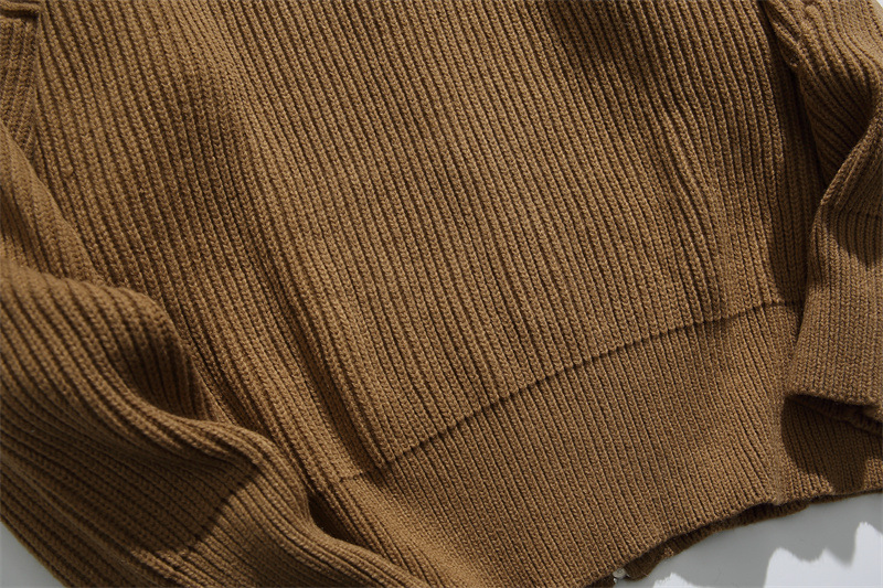 Japanese Workwear Plain Zip Front Cardigan