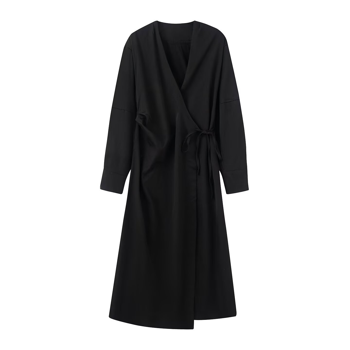 Plunge Crisscross Front Kaftan Dress