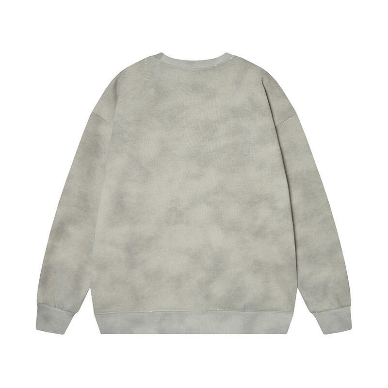 Oversized Cotton Alphabet Print Hoodie