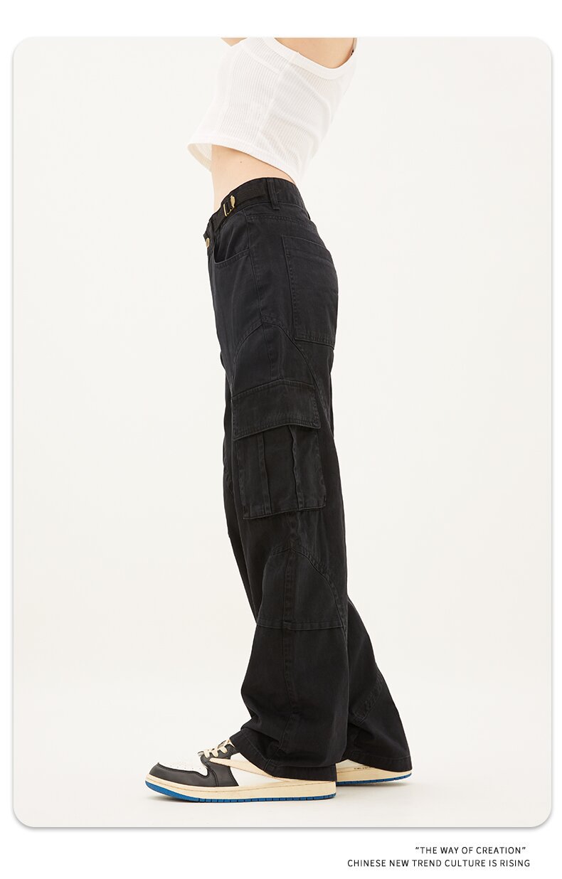 Unstructured Relaxed Fit Cotton Cargo Pants