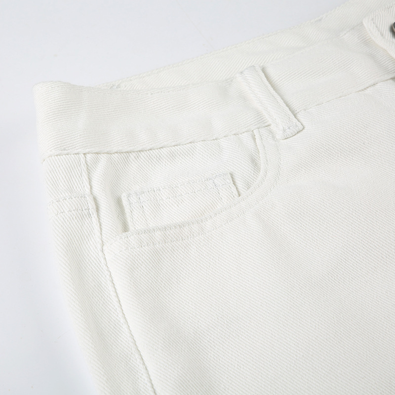 Solid color casual minimalist jeans