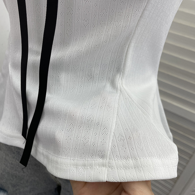 Ruffled Asymmetric Sleeveless Ribbon Knot Top
