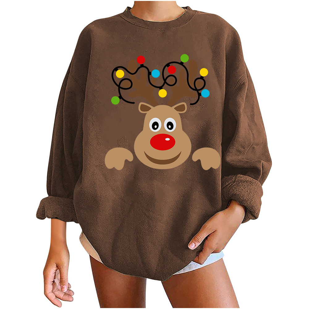 Winter 3D Deer Oversized Hoodie
