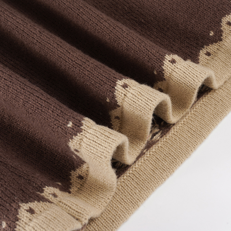 Two-tone Slim Thermal Henley Sweater