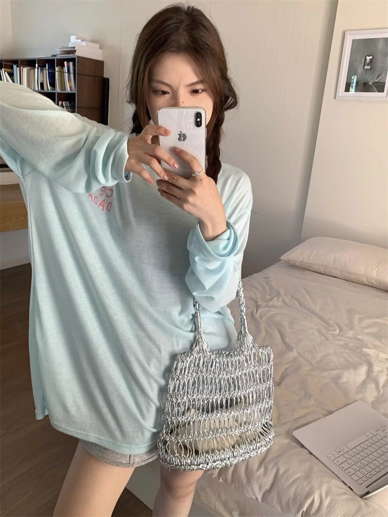 Ladies Relaxed Long Sleeve UV Graphic Hood Shirt